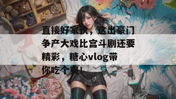 直接好家伙,这出豪门争产大戏比宫斗剧还要精彩,糖心vlog带你吃个爽!